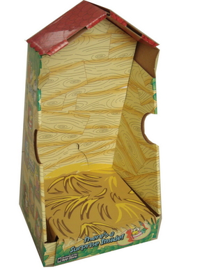 Caja de cartón portátil de cartón personalizado de mercado de papel de exhibición ligera