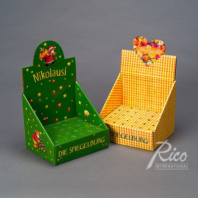 Cajas de mercado de paletas de color marrón 1/4 altamente visibles y personalizables para la marca